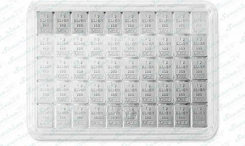 Silberbarren silbertafel 50g - silberbarren,