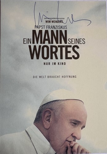 Wim wenders signiert - signiert, papst