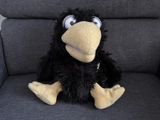 Rabe Rudi Siebenstein Plüsch Kuscheltier/Handpuppe 25 Cm ZDF Retro TV Vintage 90