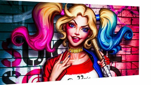 Leinwand harley quinn bad girl - leinwand,