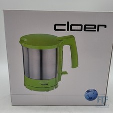 Cloer Wasserkocher 1,5L 2000W Edelstahl Grün Sicherheitsabschaltung