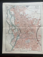 antiker historischer Stadtplan