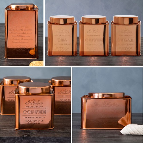Retro kupfer dosen tee kaffee - kupfer,