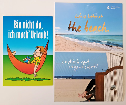 Postkarten urlaub reise - x,
