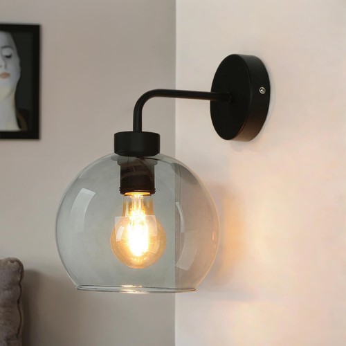 Wandlampe glas kugel schirm - kugel,