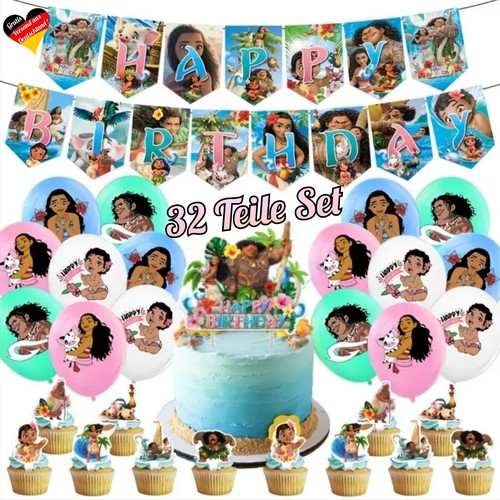 Vaiana geburtstag deko - vaiana,