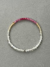 Armband weibliche Energie - Rosa Turmalin - Citrin - Mondstein - Bergkristall ✨