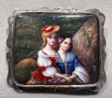 Jugendstil Brosche Miniatur