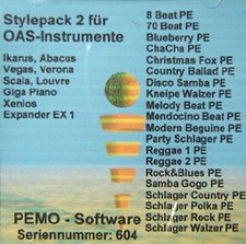 PEMO Software Stylepack 2 für Wersi OAS und OAX Instrumente