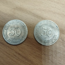 2x 50 Pfennig Münzen