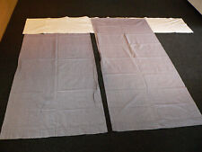 2 Seitenschals m Querbehang grau-weiß /weiß-grau m Blüten 1,60 x 1,40 / 2x0,36 m