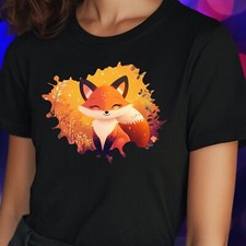 T-Shirt Frauen Kawaii Fuchs