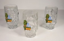 3x Glaskrug, Bierkrug, Brauerei Saarfürst, Biereiche 1979, 0,3 Liter, Vintage