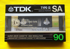 1x TDK SA 90 Cassette Tape 1986-1987 + OVP + SEALED + mit Sticker +