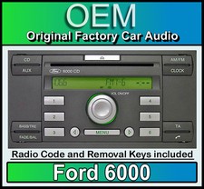 Ford 6000 CD Player, Ford Fiesta Autoradio Headunit mit Radio Ausbau Schlüssel