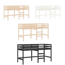 Kinderhochbett Einzelbett Bettgestell Singlebett mit Leiter Massivholz Kiefer