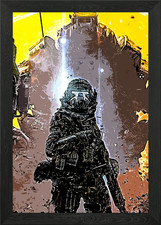 Roboter mit Titan Gerahmtes