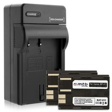 2 Akkus BP-511 + Ladegerät für Canon PowerShot G1, G2, G3, G5, G6, Pro1