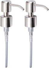 2 Seifenpumpe Edelstahl für 22 mm Gewinde Flasche Seifenspender gebürstet