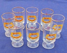Sammlung Harzer Grubenlicht ,Likörglas 2cl ,mit Goldrand , gebraucht,Untersetzer