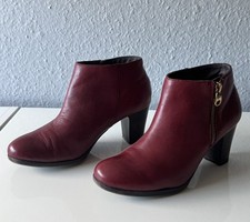 Tamaris Damen Stiefelette Ankle Boots Leder bordeauxrot Größe 37
