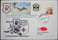 Litauen Brief SST Jagdgeschwader 71 Richthofen Nato-Air Policing Baltikum 2012
