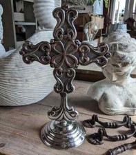 KREUZ KRUZIFIX SILBER ALUGUSS