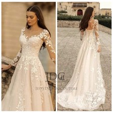 Ivory Langarm Floral Spitze