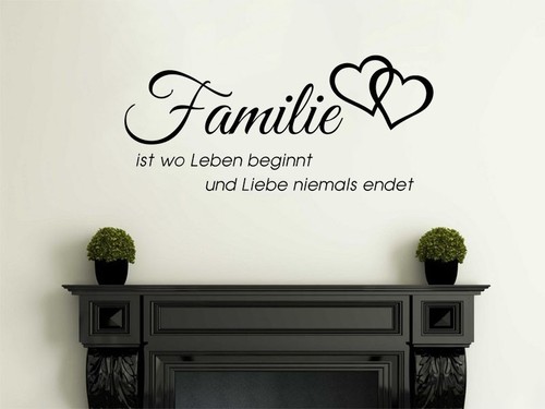 Wandtattoo familie ist - familie, wo