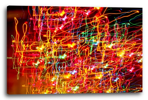 Wandbild lichtspiel nachts - lichtspiel, rot