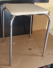 Vintage 50 60er chrom Küchenhocker DDR Shabby Vintage RETRO Spaceage