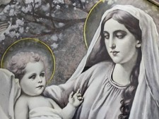 Old image of saints, Mary with