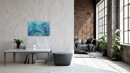 Gemälde leinwand mit sand - leinwand,