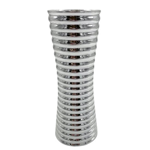 Keramik vase silber elegant - keramik,
