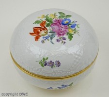 Bonboniere Meissen Marken Feldblume Porzellan Dose Sammlerstück
