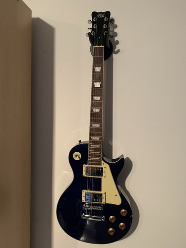 Blaue elektrische gitarre - hk,