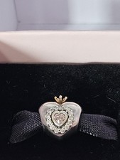 Original Pandora Bicolor Prinzessinnen Herz Krone 791375PCZ + Verp. f. Armband 