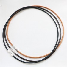 Lederhalskette für Damen & Herren – Echtleder 2mm/3mm – 17-80cm Schwarz/ Natur