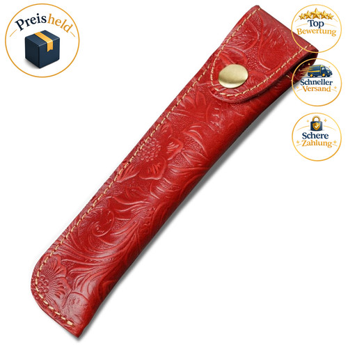 Kugelschreiber etui leder rot - kugelschreiber,