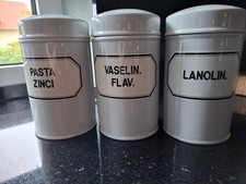 Shabby Frankreich ANTIK 3 x APOTHEKERGEFÄSSE TOP ZUSTAND