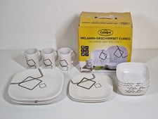 Camp4 Cuneo Geschirrset 16tlg. Camping Melamin Geschirr NEUWERTIG 3 TEILE FEHLEN