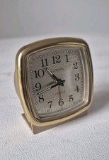 Europa 2 Jewels Vintage MINI Standwecker  Reisewecker goldfarben 60er Jahre