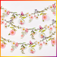 Blumen Girlande Deko Banner