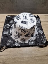 Regenhut - Set "Feuerkönig" Unisex -  wendbar - 20 cm Innendurchmesser + Tasche