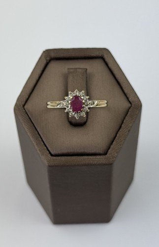 Rubin und diamant ring kt - 9,