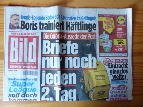 Bildzeitung 2022 ein - bildzeitung, 19.10.2022