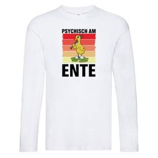 Psychisch am Ente | Ente mit Baseball schläger | Sunset v2 Long Sleeve Weiß