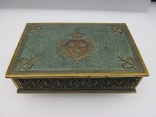 Alte Bronze Schatulle Max Le Verrier Krone und Lillien Frankreich