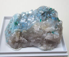 +++ Shattuckit in Quarz xx Phantom, Dioptas -- Omaue Mine, Kaokoveld, Namibia ++