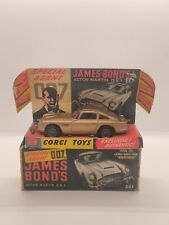 JAMES BOND 007 ASTON MARTIN DB5 GOLD CORGI TOYS 261 GT BRITAIN VON 1965 OVP BOX